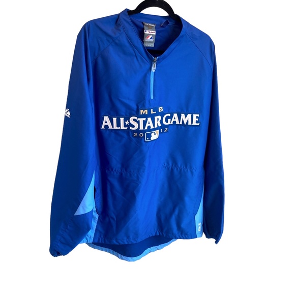MLB Quarterzip Majestic Cool Base 2012 All Star Game Blue Windbreaker XL - Picture 1 of 9